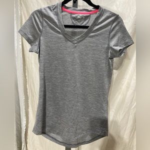 Grey stripped MTA sport workout t-shirt